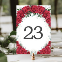 Aniversário de Quinceanera Silver, Rosas vermelhas