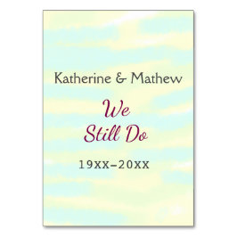 Numeração De Mesa Aniversário de renovação de Vow do greenpastel ama