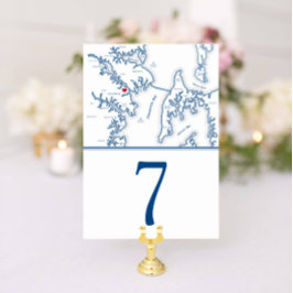 Numeração De Mesa Annapolis Map Elegant Marinho Wedding