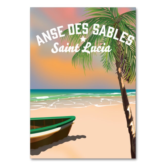 Numeração De Mesa Anse Des Sables Santa Lúcia (Frente)