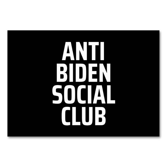 Numeração De Mesa Anti Biden Social Club (Frente)