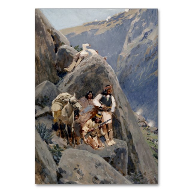 Numeração De Mesa Apache Warriors: Escorregada pela Cavalaria Americ (Frente)