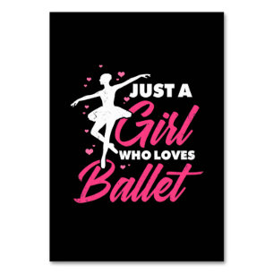 Numeração De Mesa Apenas Uma Menina Que Ama A Dança Do Balé