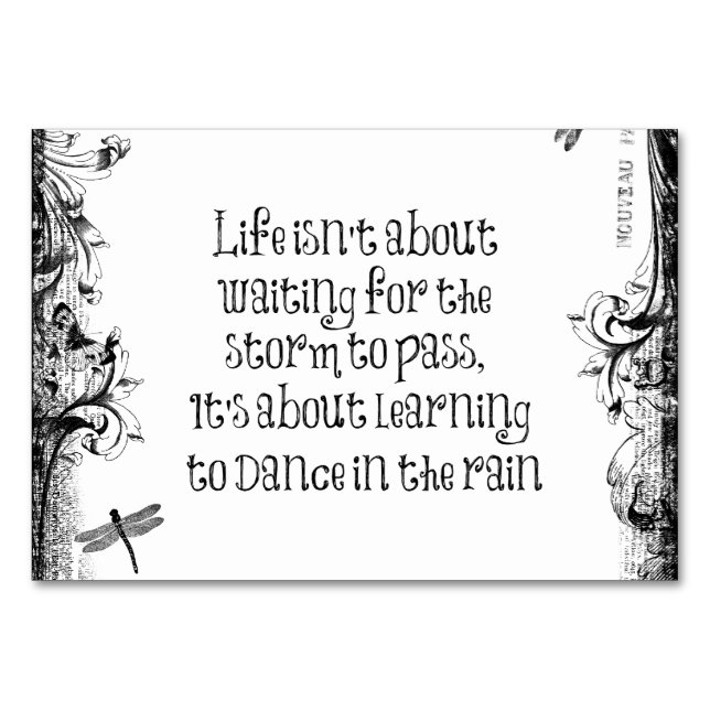 Numeração De Mesa Aprendizado Inspiracional para dançar na cotação d (Frente)