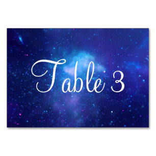 Numeração De Mesa Aqua Blue Lky Way Galactic Center Celestial