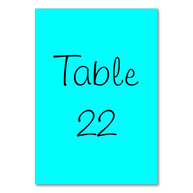 Numeração De Mesa Aqua Numerado (Frente)