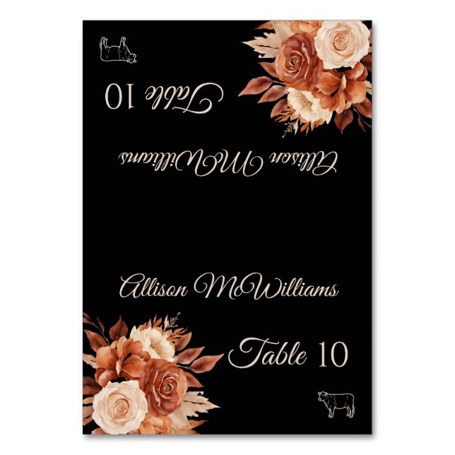 Numeração De Mesa Aquarela Autumn Elegance-Meat- (Frente)