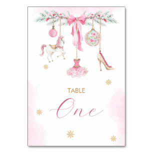 Numeração De Mesa Aquarela Elegante Bailarina do Quebra-Nozes de Inv