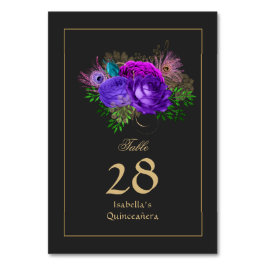 Numeração De Mesa Aquarela Floral Espanhola Mardi Gras Quinceañera
