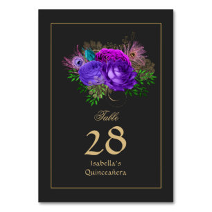 Numeração De Mesa Aquarela Floral Espanhola Mardi Gras Quinceañera