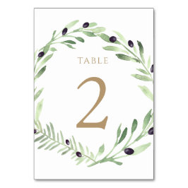 Numeração De Mesa aquarela oliveira Índice 2