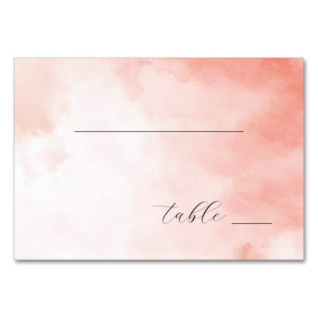 Numeração De Mesa Aquarela Rosa Serena (Frente)