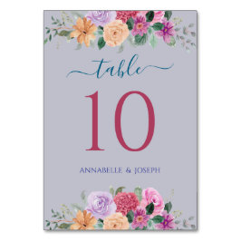 Numeração De Mesa aquarelas Florais Botânica Moderna Casamento