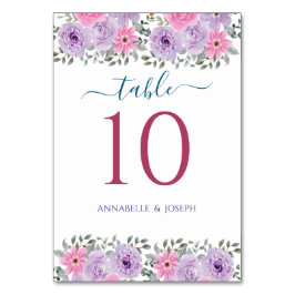 Numeração De Mesa aquarelas Florais Botânica Moderna Casamento