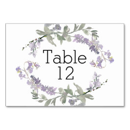 Numeração De Mesa Aquarelas Lavanda Floral