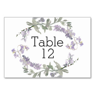 Numeração De Mesa Aquarelas Lavanda Floral