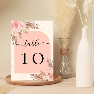 Numeração De Mesa Arca-rosa de-relva-dourada-pampas