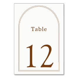 Numeração De Mesa Arco de terracotta com número de tabela