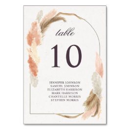 Numeração De Mesa Arco do Boho pampas do casamento moderno