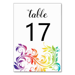 Numeração De Mesa Arco-íris cola folha de rolagem gay casamento lésb