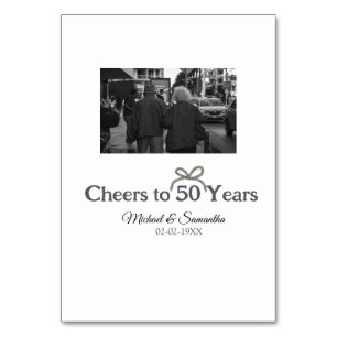 Numeração De Mesa arco ouro aplaude casamento de 50 anos