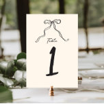 Numeração De Mesa Arco Quirky Handface Whimsical<br><div class="desc">O número da tabela de chás de panela brancos, com um belo arco desenhado à mão em estilo divertido e divertido, acompanhado de uma fonte casual e escrita à mão que captura perfeitamente o entusiasmo e a alegria da ocasião. O sinal de boas-vindas vem em um esquema neutro de cor...</div>