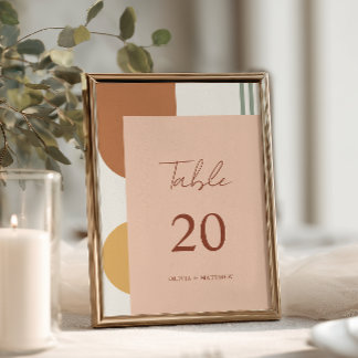 Numeração De Mesa Arcos Rústicos de Terracota Casamento Boho Coral R
