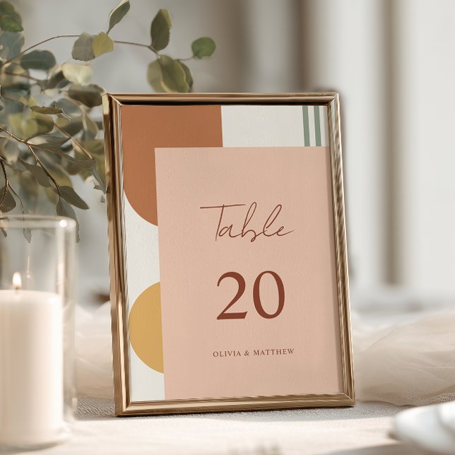 Numeração De Mesa Arcos Rústicos de Terracota Casamento Boho Coral R (Criador carregado)