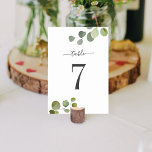 Numeração De Mesa Arranjo do Gráfico de Assentos Eucalyptus (verso)<br><div class="desc">Mão Inscrita Em Eucalyptus Rustic Seating Chart Cartão De Mesa De Casamento.</div>