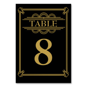 Numeração De Mesa Art Deco Gatsby da Roaring 20's Table number
