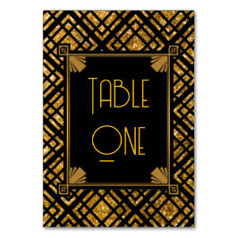 Numeração De Mesa Art Deco Números de Tabelas de Casamento Preto e D