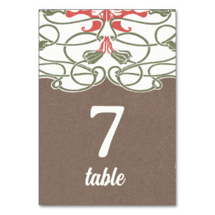 Numeração De Mesa Art Nouveau Eleição Floral 2