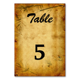 Numeração De Mesa Arte de Bambu Japonês de casamento vintage