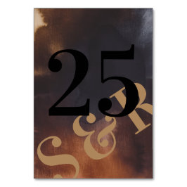 Numeração De Mesa Arte enferrujada Grande Monograma Simples Bold Mod