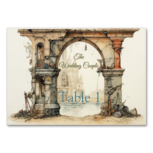 Numeração De Mesa Arte Fantástica Vintage (Frente)