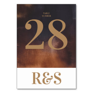 Numeração De Mesa Arte Moderna Rusty Casamento Simples Bold Monogram