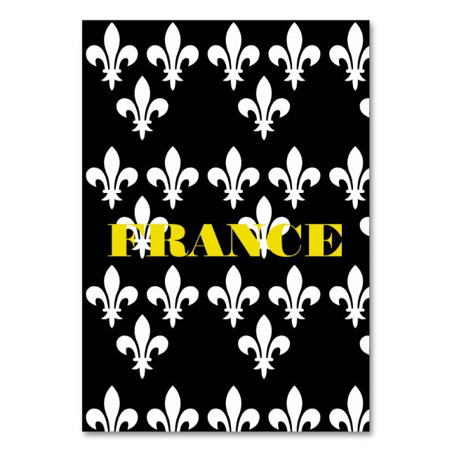 Numeração De Mesa Arte Monocromática de Impressão Heráldica da Franç (Frente)