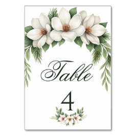 Numeração De Mesa Árvore de pinheiro Elegante do Casamento no invern