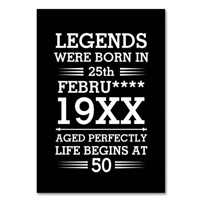 Numeração De Mesa As Legendas Personalizadas Eram Nasceres no Mês do (Frente)