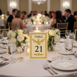 Numeração De Mesa Asa de Sol Egípcia & Ankh – Editável