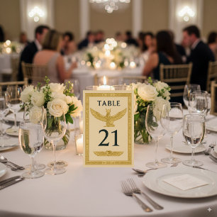 Numeração De Mesa Asa do Sol Egípcia & Ankh – Editável