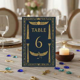 Numeração De Mesa Asa Egípcia Alada & Asas de Ísis – Editável