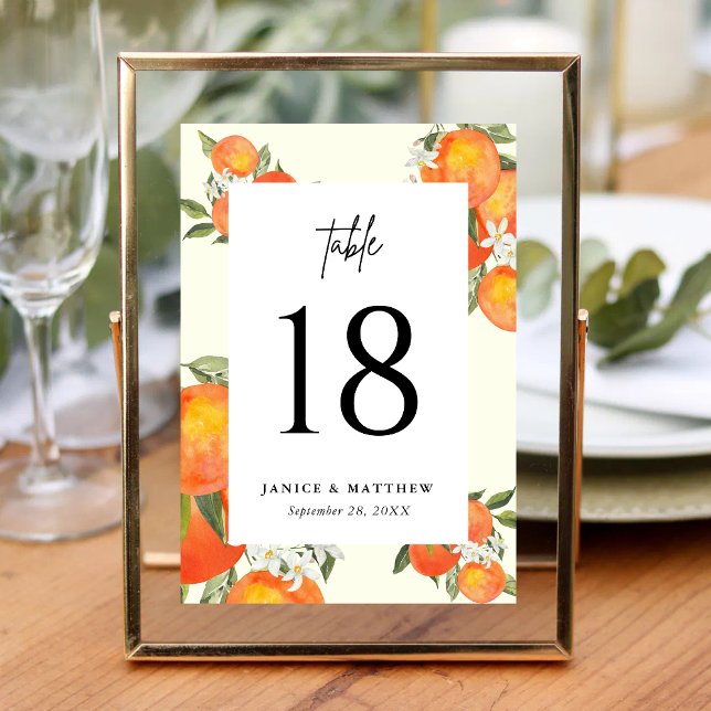 Numeração De Mesa Assento de Casamento Boho Abstrato Jardim Laranja (Boho abstract orange table numbers guide guests with warm, artistic wedding charm.)