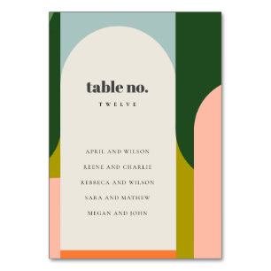Numeração De Mesa Assento De Casamento De Abstrato De Arco Retroativ
