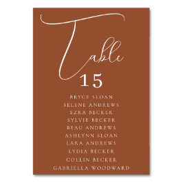 Numeração De Mesa Assento de Roteiro Elegante