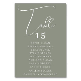 Numeração De Mesa Assentos de Letra Elegante