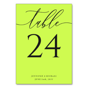 Numeração De Mesa Assentos Elegantes Simples Preto Jato Lime Ciberné
