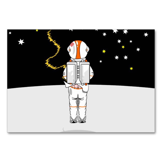 Numeração De Mesa Astronauta Capturou Semana Curta no Espaço (Frente)