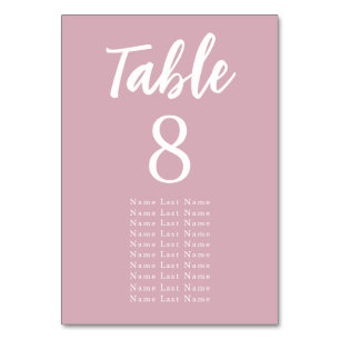Numeração De Mesa Atribuição de Sede de Casamento Rosa Minimalista M