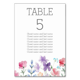 Numeração De Mesa Atribuições de Convidado de Mesa de Casamento Flor